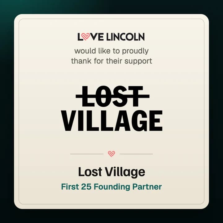 LoveLincoln's Instagram thank-you post for Lost Village.