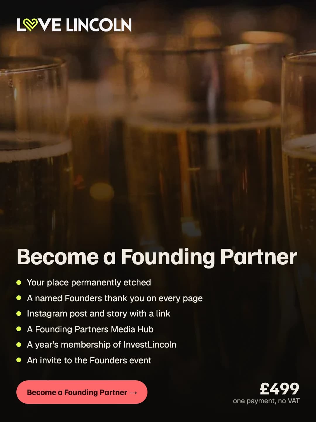 Become a LoveLincoln Founding Partner. £499, one payment, no VAT.
